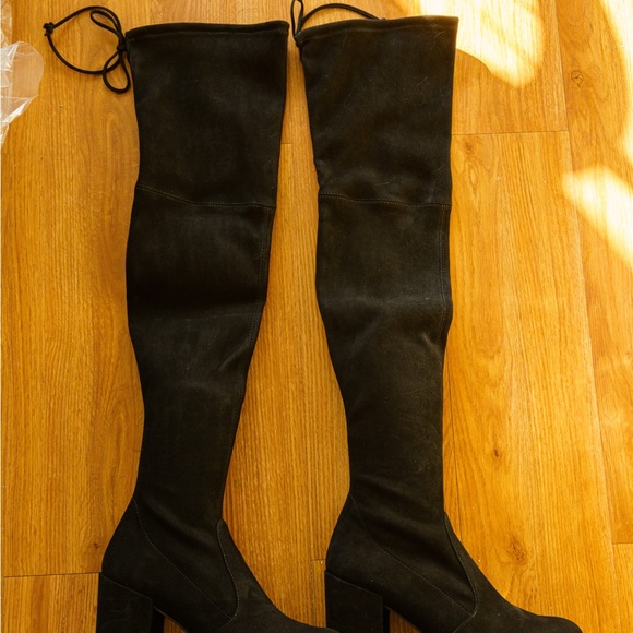 New Stuart Weitzman Tieland 70mm Block Heeled Over-the-knee Boots - Picture 1 of 12